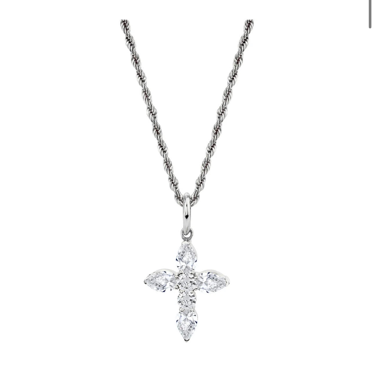 Large Diamond Faith Pendant